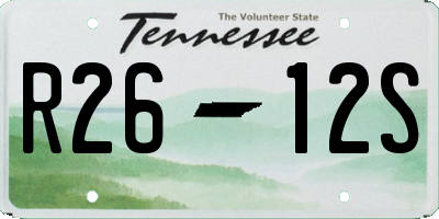 TN license plate R2612S