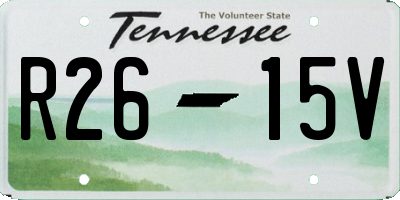 TN license plate R2615V