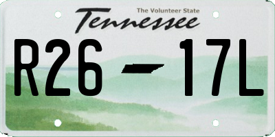 TN license plate R2617L