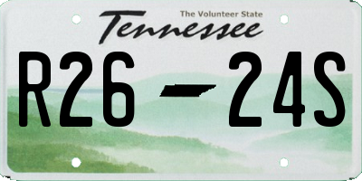 TN license plate R2624S