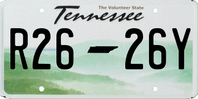 TN license plate R2626Y