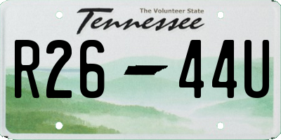 TN license plate R2644U