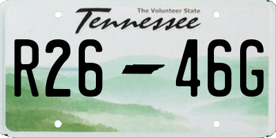 TN license plate R2646G