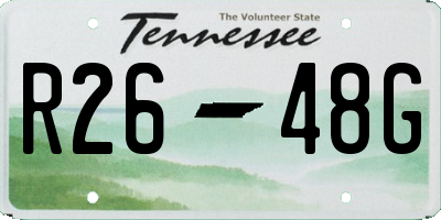TN license plate R2648G