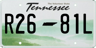TN license plate R2681L