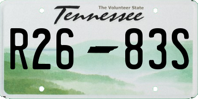 TN license plate R2683S