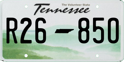 TN license plate R2685O