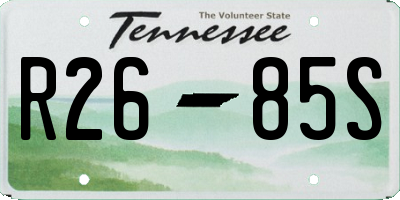 TN license plate R2685S