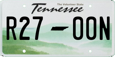 TN license plate R2700N