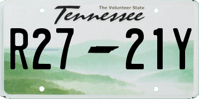 TN license plate R2721Y