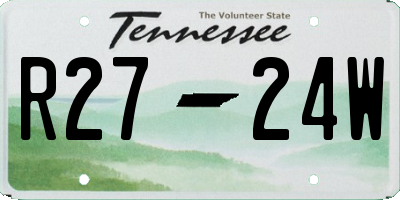 TN license plate R2724W