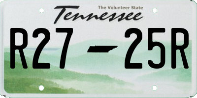 TN license plate R2725R