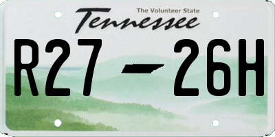 TN license plate R2726H