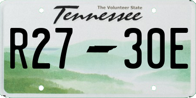 TN license plate R2730E