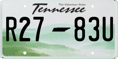 TN license plate R2783U