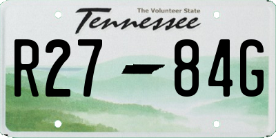 TN license plate R2784G