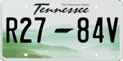 TN license plate R2784V