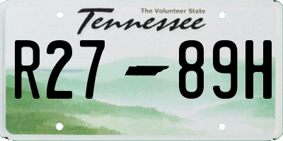 TN license plate R2789H