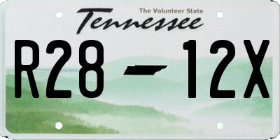 TN license plate R2812X