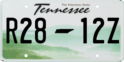 TN license plate R2812Z