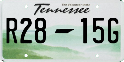 TN license plate R2815G