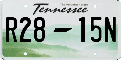 TN license plate R2815N