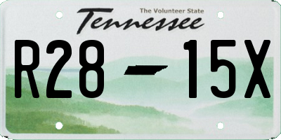 TN license plate R2815X