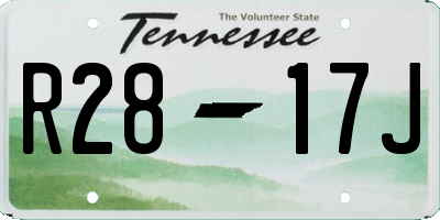 TN license plate R2817J