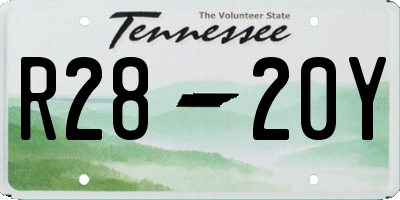 TN license plate R2820Y