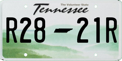 TN license plate R2821R