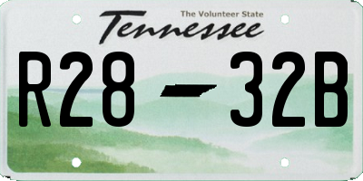 TN license plate R2832B