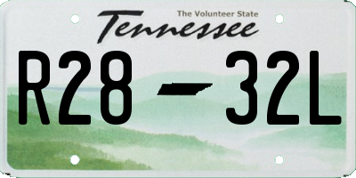 TN license plate R2832L
