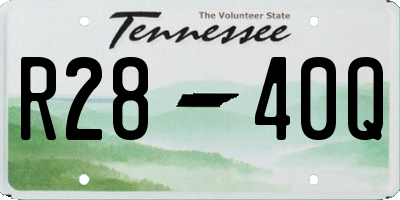 TN license plate R2840Q