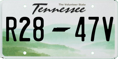 TN license plate R2847V