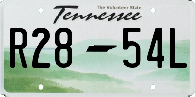 TN license plate R2854L
