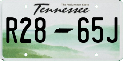 TN license plate R2865J