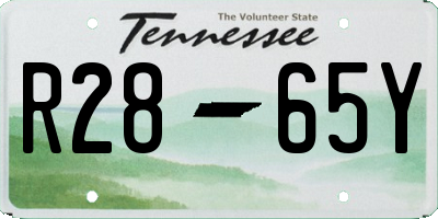 TN license plate R2865Y