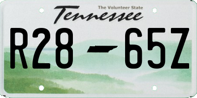TN license plate R2865Z