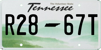 TN license plate R2867T