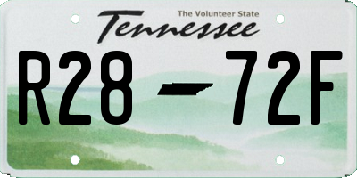 TN license plate R2872F