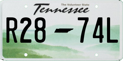 TN license plate R2874L