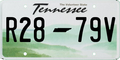 TN license plate R2879V
