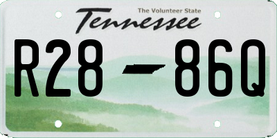 TN license plate R2886Q