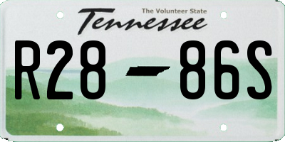 TN license plate R2886S