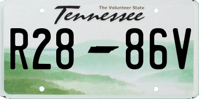TN license plate R2886V