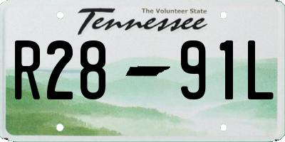 TN license plate R2891L