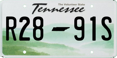 TN license plate R2891S