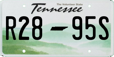 TN license plate R2895S