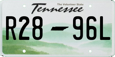 TN license plate R2896L