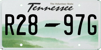 TN license plate R2897G
